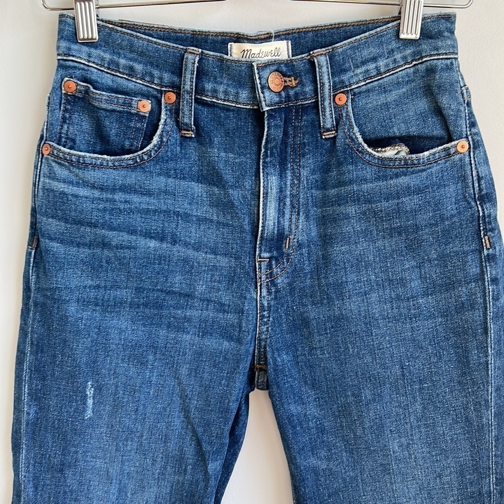 Madewell The High-Rise Slim Boyjean in Barksdale Wash SZ 25 - Picture 6 of 10